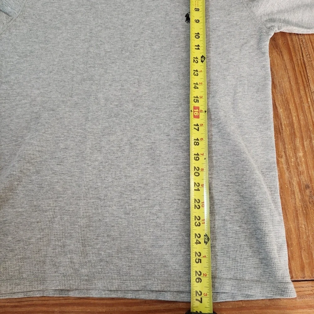Polo Ralph Lauren Gray Men's Large Waffle Weave Thermal Knit‎ Long Sleeve Top